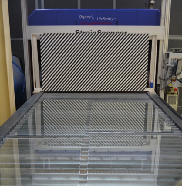 Picture 2. Glass going into a tempering oven.
