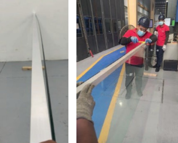 Picture 4. Measurement of bow and measurement of tape.